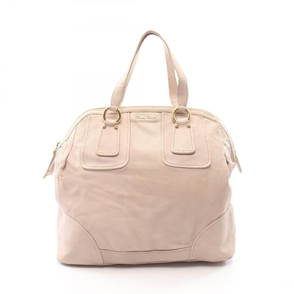 Miu Miu Boston bag leather Ivory White
